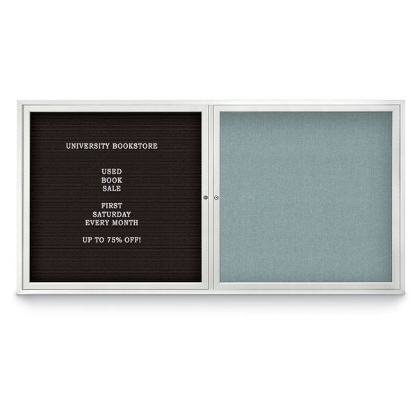 Corkboard, 18"x24", Surf/Bronze